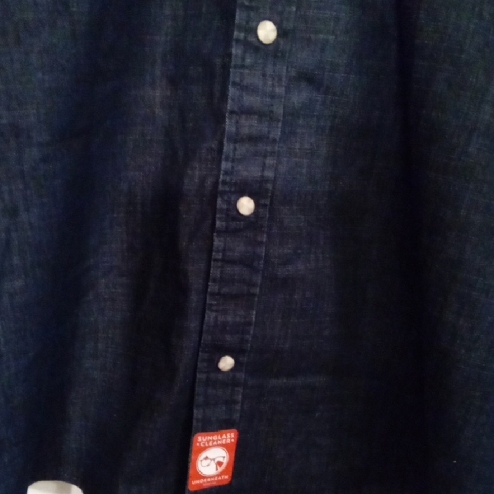 Men's Casual Button Down Shirt - Dark Blue - Picture 4 of 14